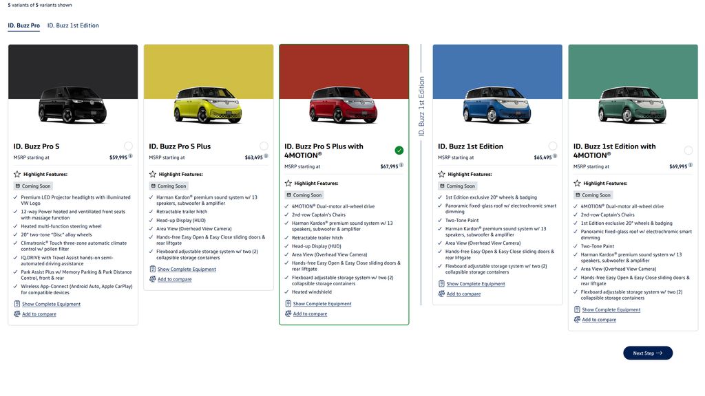 美国版大众ID. Buzz配置器