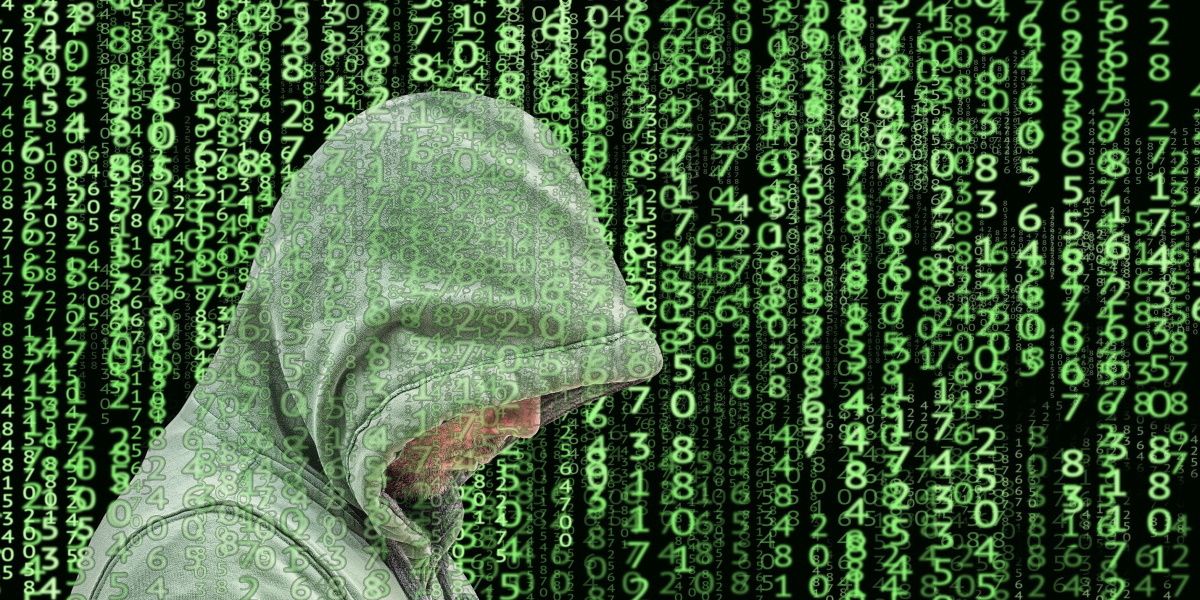 hacker running a code