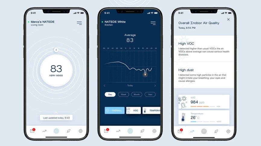 This plant pot doubles up as a smart air purifier