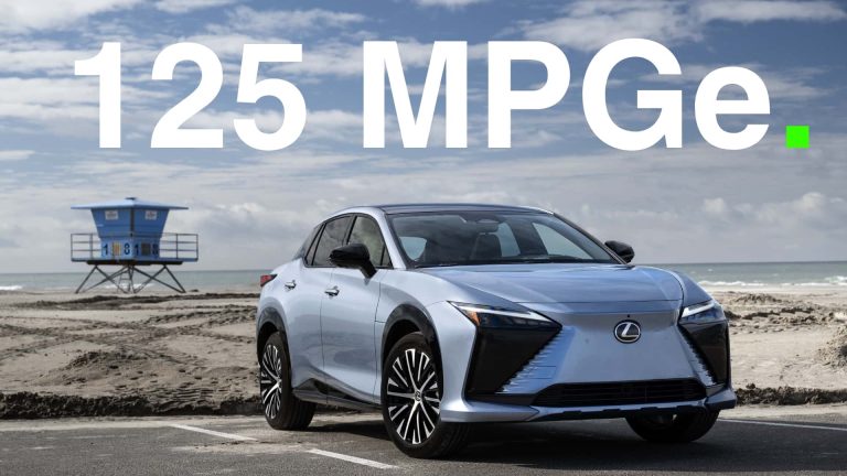 Lexus RZ 300e惊喜获得125 MPGe的EPA评级，超越特斯拉Model Y