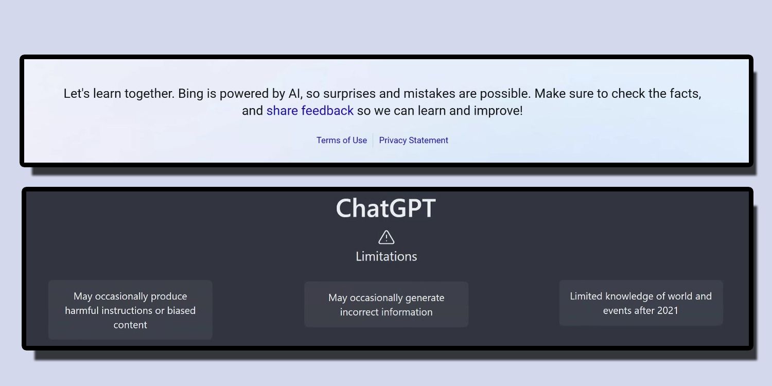 Screenshot of GPT limitations for bin and chatgpt